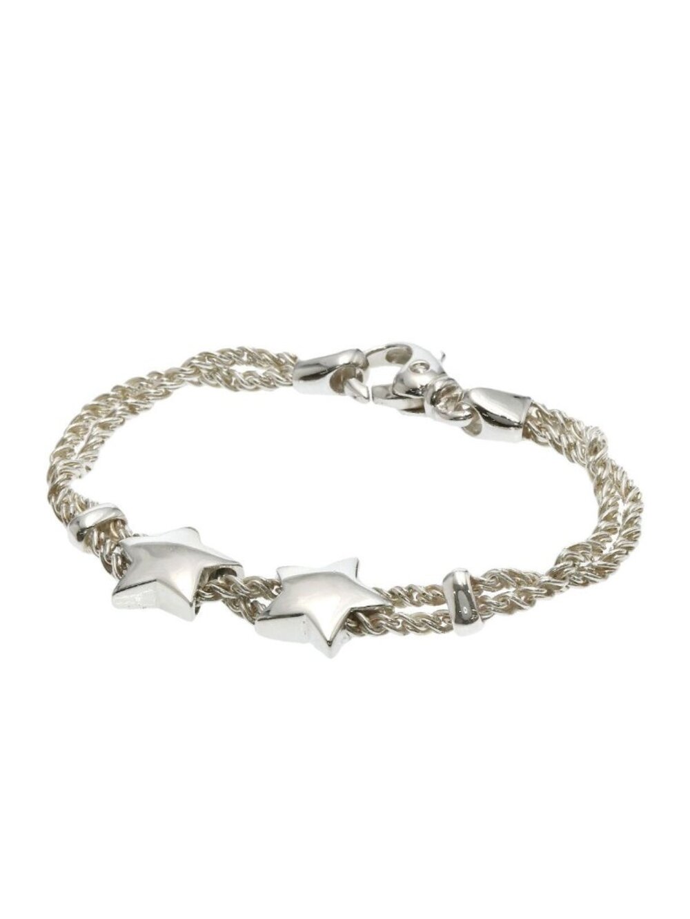 Tiffany & Co Vintage Star Double Rope Bracelet Silver